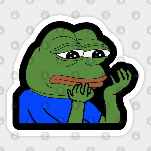 pepehands Sticker by PrintstaBee